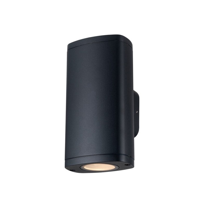 Sieninis lauko šviestuvas ZEVI EL 2xGU10 B PAR16x230V IP54 Aliuminio lydinys Stiklas Juoda