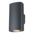 Sieninis lauko šviestuvas ZEVI EL 2xGU10 G PAR16x230V IP54 Aliuminio lydinys Stiklas Pilka
