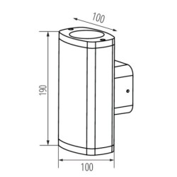 Sieninis lauko šviestuvas ZEVI EL 2xGU10 G PAR16x230V IP54 Aliuminio lydinys Stiklas Pilka