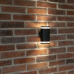 Sieninis lauko šviestuvas ZEVI W EL 2xGU10 B PAR16x230V IP54 Aliuminio lydinys Siklas PC Juoda