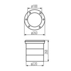 Grindinio šviestuvas TURRO LED 3X15W NW 45W 230V IP67 Aliuminio lydinys (Sidabro)