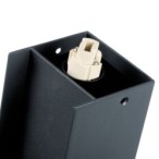 Sieninis lauko šviestuvas su kištukiniu lizdu DASTEN EL16 B 230V G9 IP44 Aliuminio lydinys PC Juoda