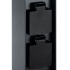 Pastatomas lauko šviestuvas DASTEN 30 F SO B G9 230V IP44 Aliuminio lydinys PC Juoda