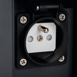 Pastatomas lauko šviestuvas DASTEN 50 F SO B G9 230V IP44 Aliuminio lydinys PC Juoda
