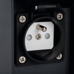 Pastatomas lauko šviestuvas DASTEN 50 F SO B G9 230V IP44 Aliuminio lydinys PC Juoda