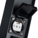 Pastatomas lauko šviestuvas DASTEN 50 F SO B G9 230V IP44 Aliuminio lydinys PC Juoda