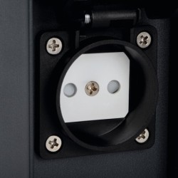 Pastatomas lauko šviestuvas DASTEN 30 S SO B G9 230V IP44 Aliuminio lydinys PC Juoda