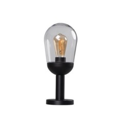 Pastatomas lauko šviestuvas LIEGO 37 B E27 230V IP44 Aliuminio lydinys Stiklas Juoda