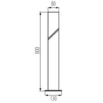 Pastatomas lauko šviestuvas LAVEN 80 GR E27 230V IP44 Aliuminio lydinys PC Grafito