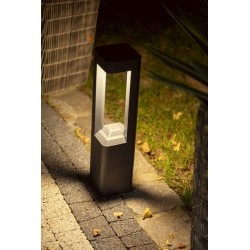 Pastatomas lauko šviestuvas PEVO 50 GR G53 230V IP44 Aliuminio lydinys PC Grafito