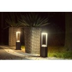 Sieninis lauko šviestuvas PEVO EL 25 GR G53 230V IP44 Aliuminio lydinys PC Grafito