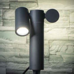 Įsmeigiamas lauko šviestuvas USTI SP GR 2xGU10 230V Aliuminio lydinys Stiklas IP54 Pilka