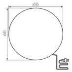 Dekoratyvinis lauko šviestuvas STONO 58cm N GLS-CFL-E27 230V IP65 ABS LLDPE Granito