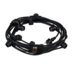 Girlianda GRL 11m 10xE27 230V IP44 Juoda