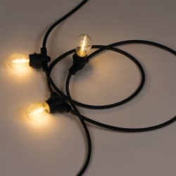 Girlianda GRL 11m 10xE27 230V IP44 Juoda