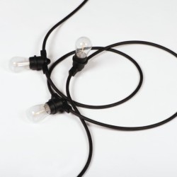 Girlianda GRL 11m 10xE27 230V IP44 Juoda