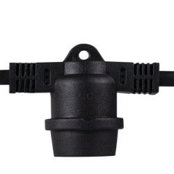 Girlianda GRL 15m 15xE27 230V IP44 Juoda