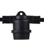 Girlianda GRL 15m 15xE27 230V IP44 Juoda