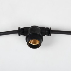 Girlianda GRL 15m 15xE27 230V IP44 Juoda