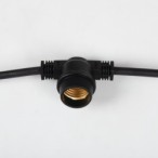 Girlianda GRL 15m 15xE27 230V IP44 Juoda