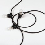 Girlianda GRL 15m 15xE27 230V IP44 Juoda