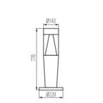 Pastatomas lauko šviestuvas INVO TR 77-O-GR GU10 3x3,5W 230V Plastikas Grafito