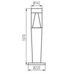 Pastatomas lauko šviestuvas INVO TR 107-O-GR GU10 3x3,5W 230V Plastikas Grafito
