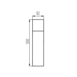 Pastatomas lauko šviestuvas VADRA 50 GLS-CFL-E27 230V IP44 Aliuminio lydinys Plastikas Antracito pilka