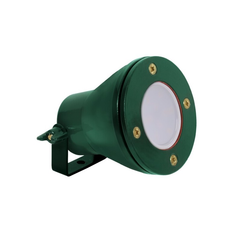 LED šviestuvas tvenkiniams AKVEN MR16 12V AC/DC Gx5,3 IP68 Aliuminio lydinys Žalia