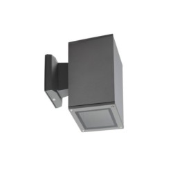 Sieninis lauko šviestuvas LART EL-160-GR GLS-CFL E27 230V IP54 Aliuminio lydinys Stiklas Antracito pilka