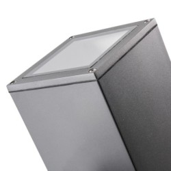 Sieninis lauko šviestuvas LART EL-160-GR GLS-CFL E27 230V IP54 Aliuminio lydinys Stiklas Antracito pilka