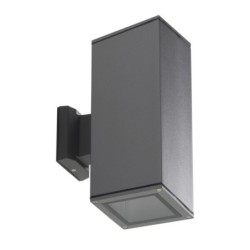 Sieninis lauko šviestuvas LART EL-260-GR GLS-CFL E27 230V IP54 Aliuminio lydinys Stiklas Antracito pilka