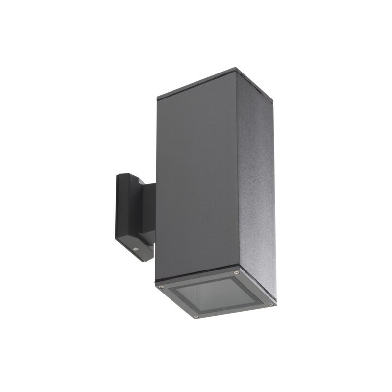Sieninis lauko šviestuvas LART EL-260-GR GLS-CFL E27 230V IP54 Aliuminio lydinys Stiklas Antracito pilka