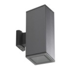 Sieninis lauko šviestuvas LART EL-260-GR GLS-CFL E27 230V IP54 Aliuminio lydinys Stiklas Antracito pilka