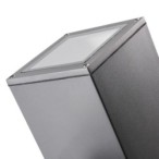 Sieninis lauko šviestuvas LART EL-260-GR GLS-CFL E27 230V IP54 Aliuminio lydinys Stiklas Antracito pilka