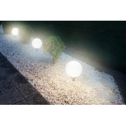 Įsmeigiamas lauko šviestuvas IDAVA 25cm E27 230V Plastikas IP44 II (su kištuku) Balta