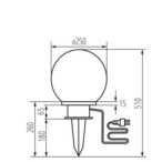 Įsmeigiamas lauko šviestuvas IDAVA 25cm E27 230V Plastikas IP44 II (su kištuku) Balta