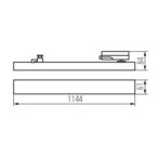 Bėgelių sistemos šviestuvas LTL 38W 114-CCT-ADJ-B LED SMD 230V 3000/3500/4000K IP20 Aliuminio lydinys Juoda