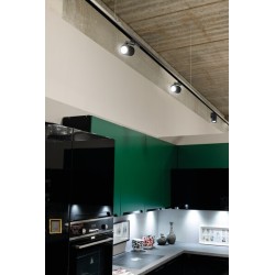 Bėgelių sistemos šviestuvas ATL4 GU10 B 230V PAR16 IP20 Aliuminio lydinys Juoda