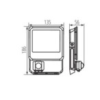 Prožektorius IQ-LED FL 30W NW SE 230V 4000K IP44 su judesio davikliu 5m, Garantija