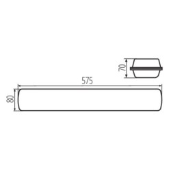 LED linijinis šviestuvas MAH MAX 19W 06 NW RYF 230V 4000K 3050lm IP65 (Neutrali balta) PC Pilka