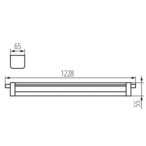 LED linijinis šviestuvas TP STRONG ECO TW46NW 230V 4000K 6000lm IP65 (Neutrali balta) Plastikas PC Pilka