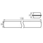 LED linijinis šviestuvas MAH HI 26W NW RYF 230V 4000K 3900lm IP65 (Neutrali balta) PC Pilka