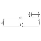 LED linijinis šviestuvas MAH HI 48W NW RYF 230V 4000K 6400lm IP65 (Neutrali balta) PC Pilka