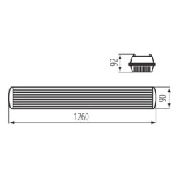 LED linijinis šviestuvas MAH PLUS-136/4LED/PC T8 G13 230V IP65 Plastikas PC Pilka