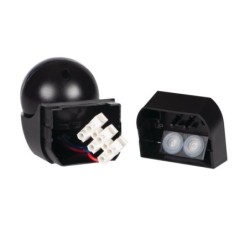 PIR Judesio daviklis ALER MINI-B/B 230V IP44 H140/V45° Plastikas Juoda