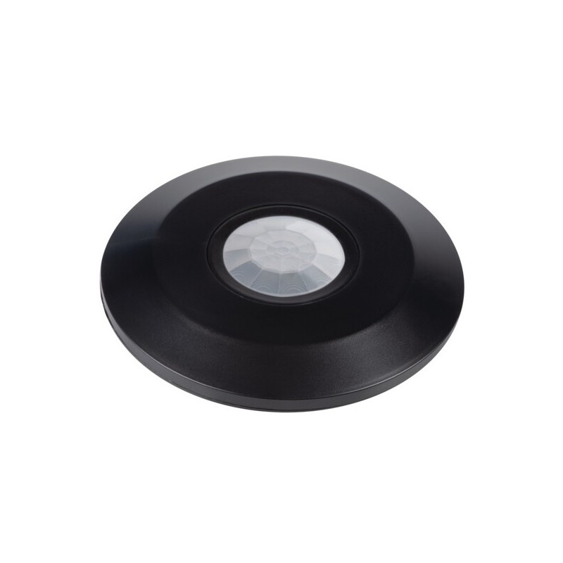 PIR Judesio daviklis ZONA FLAT-B 230V IP20 H360/V120° Plastikas Juoda