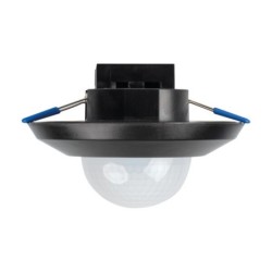 3xPIR Judesio daviklis SENTO-O-WT-B 230V IP44/20 H360° Plastikas Juoda