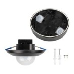 3xPIR Judesio daviklis SENTO-O-WT-B 230V IP44/20 H360° Plastikas Juoda