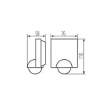 PIR Judesio daviklis SENSQUARE-B 230V IP54 H360° Plastikas Juoda
